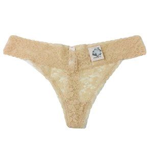 Auden Womens Lace Thong Large 12-14 Soft Beige